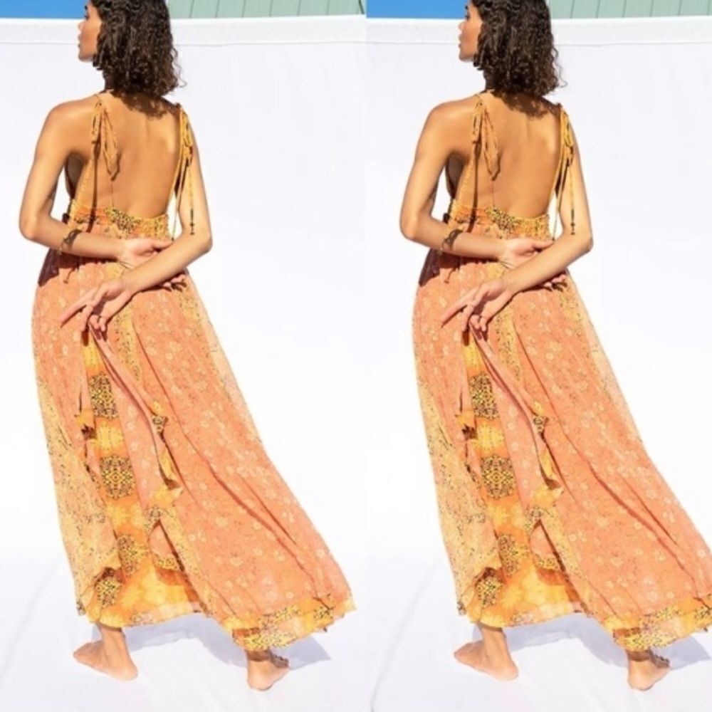 Free people Chiffon Meredith Maxi Dress